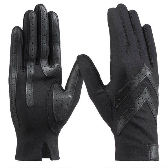 Isotoner Women's Spandex Shortie Glove with Chevron Detail - Picture 6 of 6